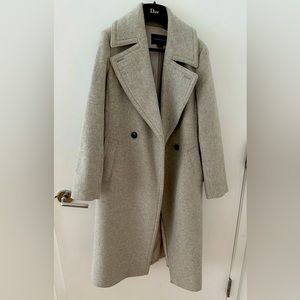Club Monaco light grey wool overcoat